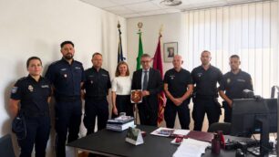 Gli agenti stranieri ricevuti dal Questore di Monza