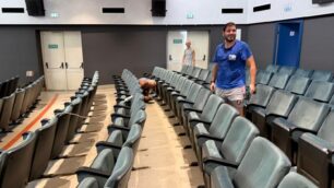 I lavori alla sala dell'Excelsior