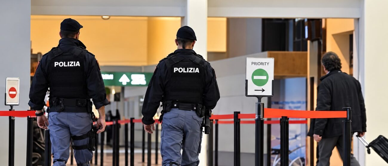 L'uomo è stato portato alla frontiera aerea di Malpensa