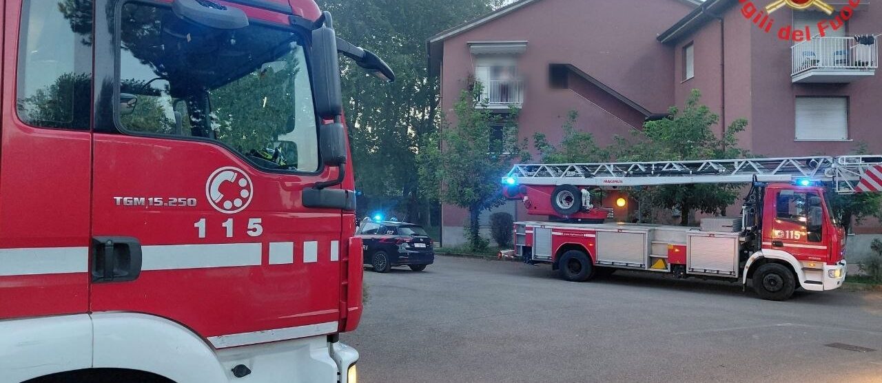 I vigili del fuoco a Carate Brianza