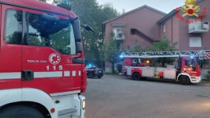 I vigili del fuoco a Carate Brianza
