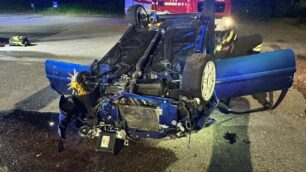 La scena dell'incidente a Briosco