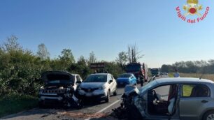 La scena dell'incidente accaduto a Burago