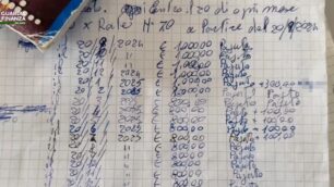 Un frame di un video diffuso dalla Guardia di finanza relativo alla operazione antiusura