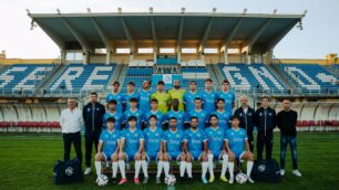 Calcio Eccellenza 2026-27 Seregno gruppo calciatori e staff tecnico