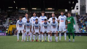 Calcio Serie C La Folgore Caratese schierata a Trento