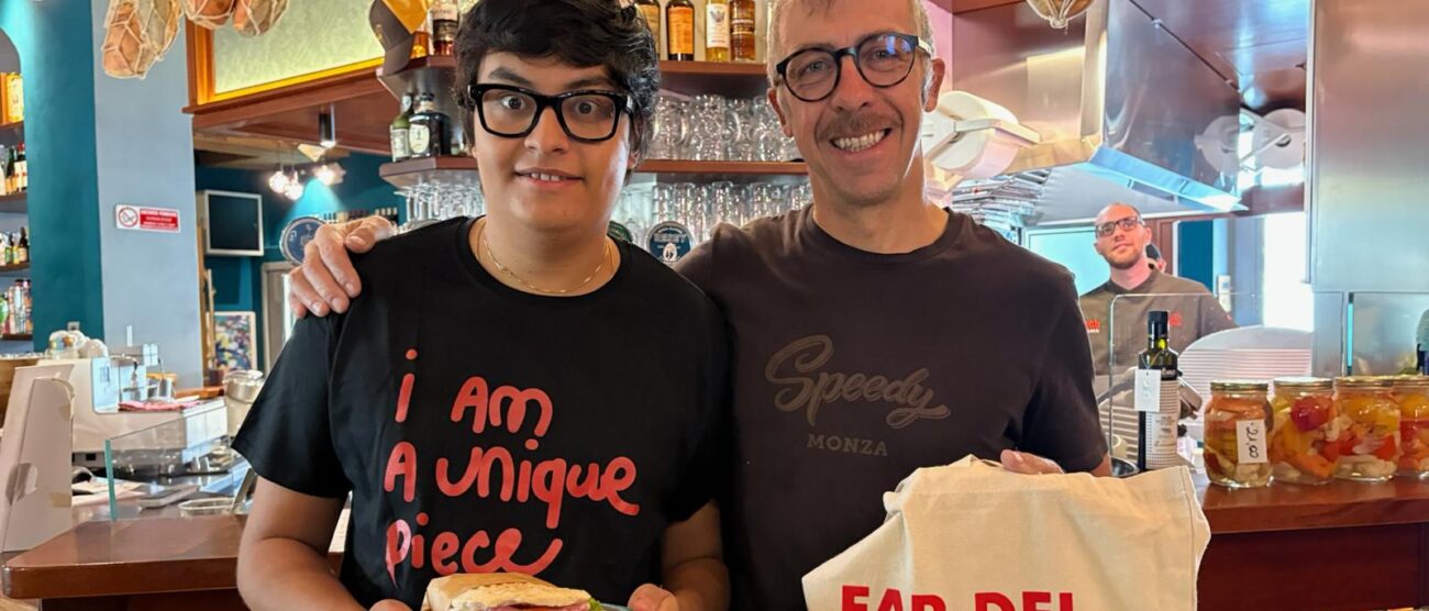 Mattia Morandi con Davide Mignani dello Speedy pub di Monza