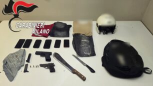 Il materiale sequestrato ai quattro arrestati