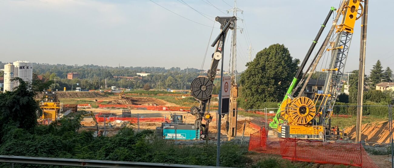 Lesmo cantieri Pedemontana tra rotonda Yamaha e provinciale Sp 45