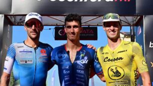 Lissone Triathlon 2026 da sinistra A.De Gasperi A.Figini F.Murero