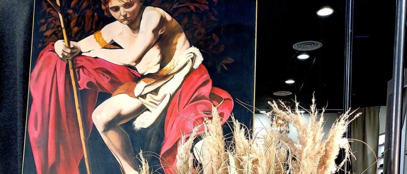 Monza iniziativa Caravaggio vetrine Martino Midali
