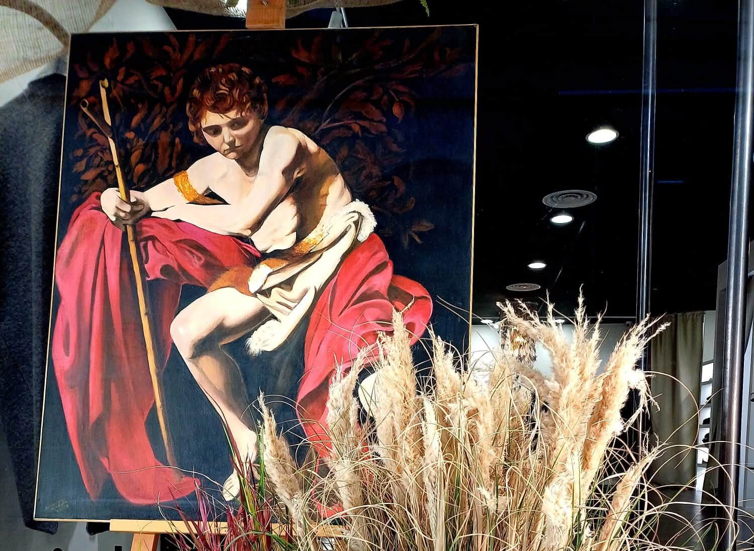 Monza iniziativa Caravaggio vetrine Martino Midali