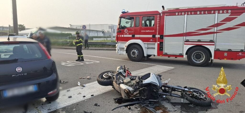 La scena dell'incidente di Arcore