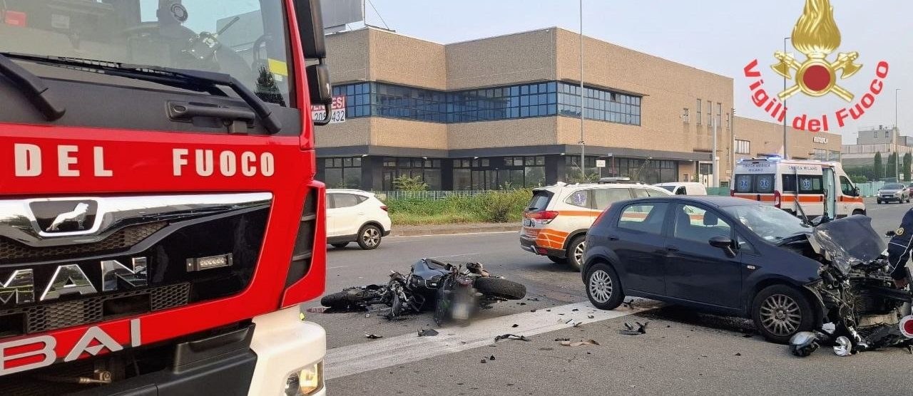 La scena dell'incidente di Arcore
