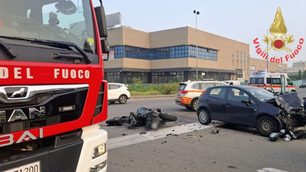 La scena dell'incidente di Arcore