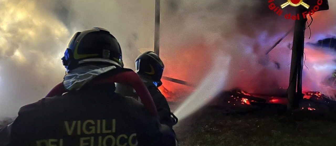 I vigili del fuoco a Briosco