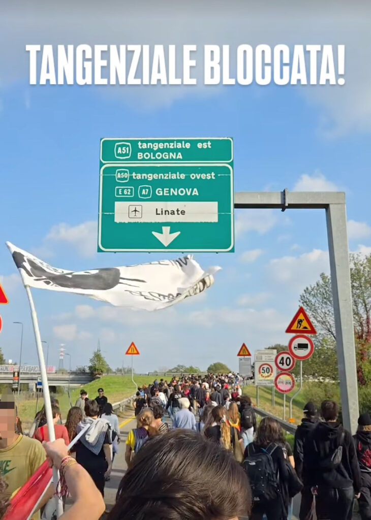 unione degli studenti sciopero tangenziale